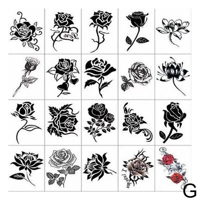 Waterproof temporary tattoo stickers, sexy realistic flower, butterfly, ankle, collarbone, rose temporary tattoo stickers for men and women.